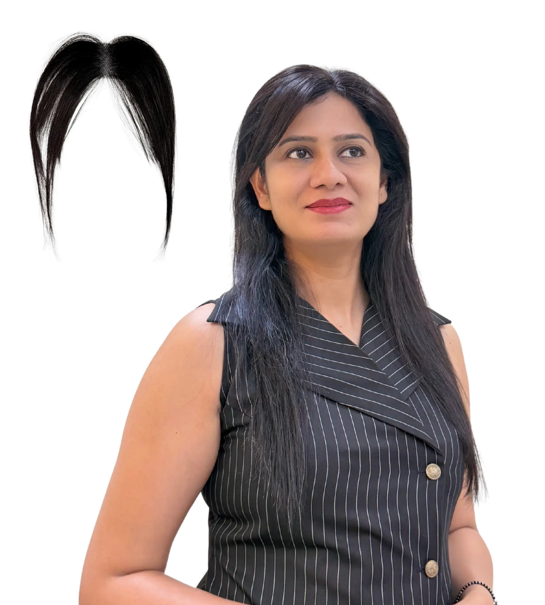 Clip-In Hairline with Curtain Bangs