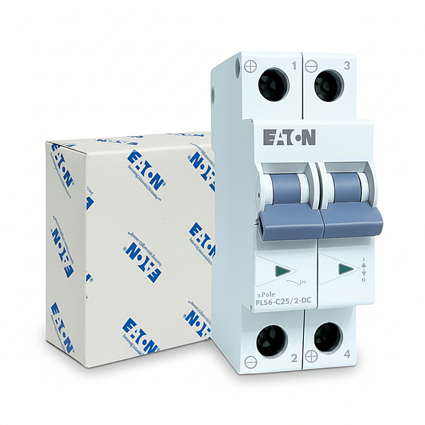 25A Eaton 2-Pole DC MCB – 500V Solar Application