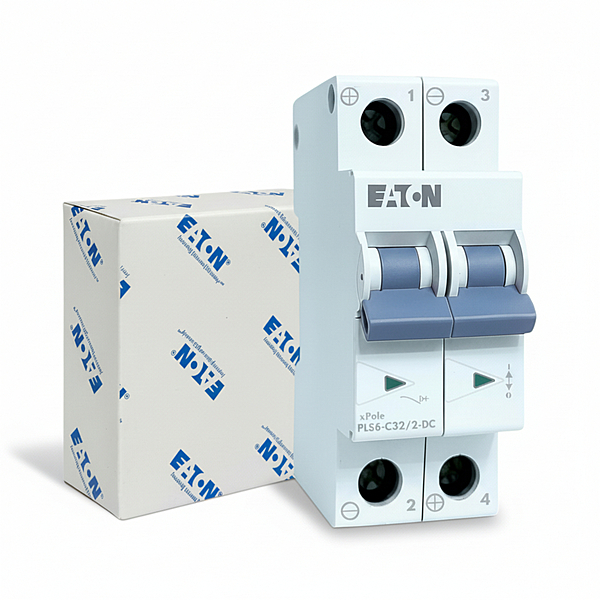 32A Eaton 2-Pole DC MCB – 500V Solar Application