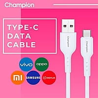 Champion USB A to Type-C 3Amp Data Sync & Fast Charging Cable PVC -1M