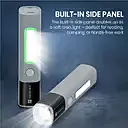 Portronics 3045 Eco Glow 2 Rechargeable Torch – Flasher | Adjustable Focus | 1200mAh Battery | Grey