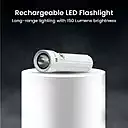 Portronics 2507 Eco Glow Mini Rechargeable Torch – 3W | Flasher | 800mAh Battery | White