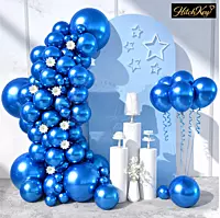 Chrome Blue Balloons - Pack of 20