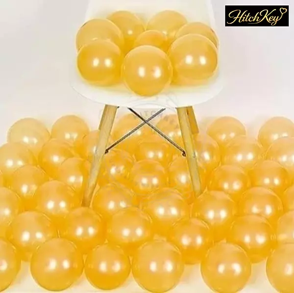 Metallic Gold Balloons Kit - 50 Pcs