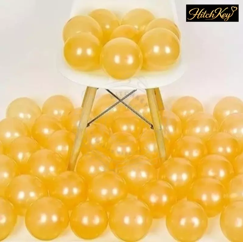 Metallic Gold Balloons Kit - 50 Pcs