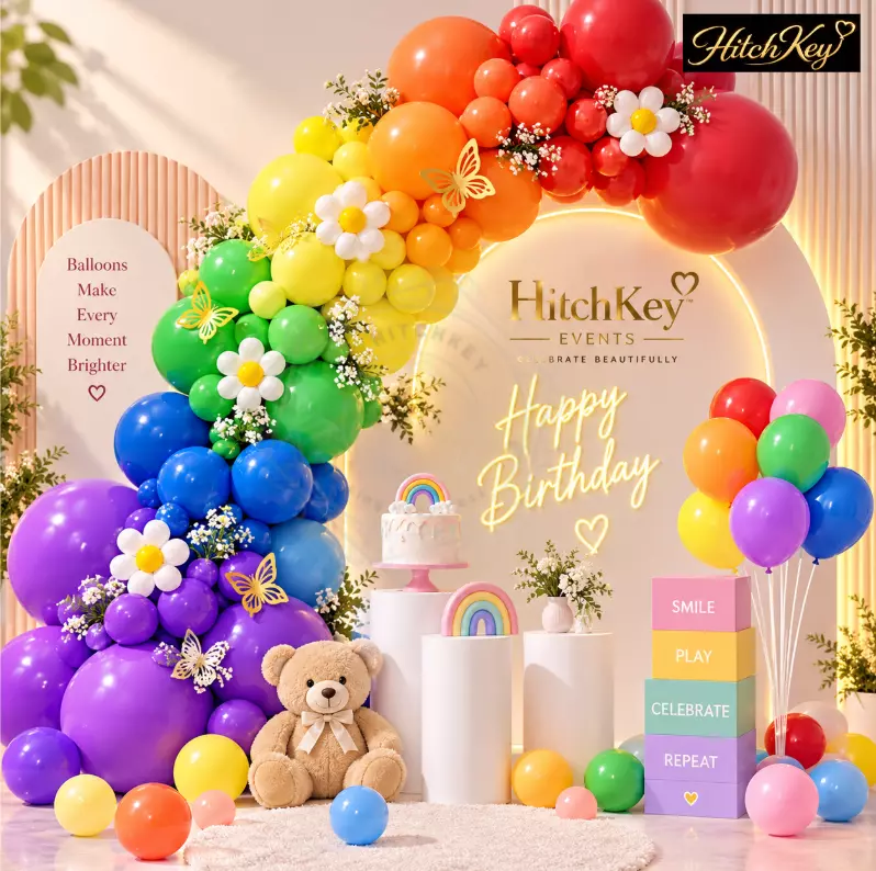 Metallic Multicolor Balloons Kit - 60 pcs