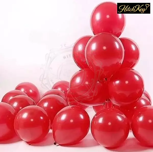 Metallic Red Balloons Kit - 50 pcs