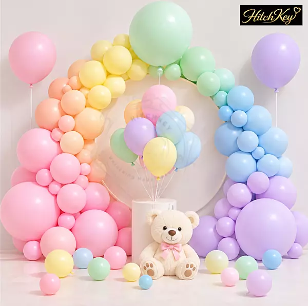Pastel Rainbow Balloons Kit - 60 Pcs