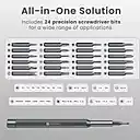 Portronics 2975 Bit Box Tool Kit – 24-in-1 Tool Kit | T2–T10, H1.5–H2.0, Flat 1.5–3.0, U2.6 | Black