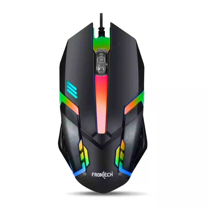 Frontech MS-0070 – Wired optical mouse with 1000 DPI, ergonomic design, and smooth tracking for precise and comfortable daily use.