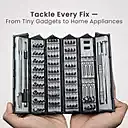 Portronics 3097 Bit Box 2 Tool Kit – 128-in-1 Magnetic Tool Kit | Fold Box | Black