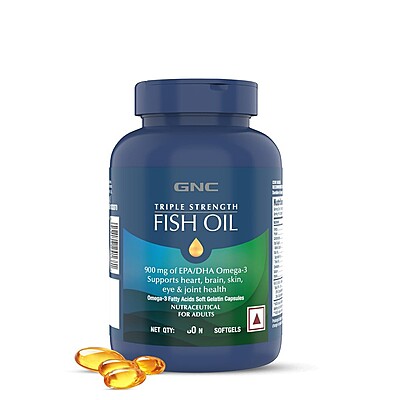 GNC-Fish Oil Omega-3 Capsules (Triple Strength)