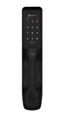Solity Push & Pull Digital Door Lock With Fingerprint Password RFID Card Emergency Key