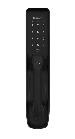 Solity Push & Pull Digital Door Lock With Fingerprint Password RFID Card Emergency Key
