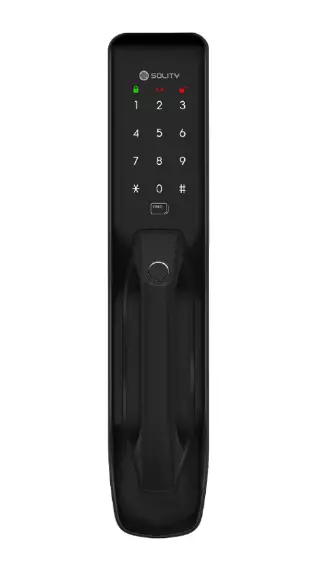 Solity Push & Pull Digital Door Lock With Fingerprint Password RFID Card Emergency Key
