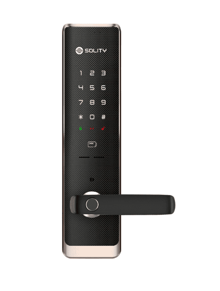 Solity Push & Pull Digital Mortise Lock With Fingerprint Password RFID Card Emergency Key