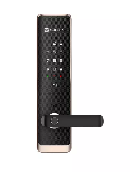Solity Push & Pull Digital Mortise Lock With Fingerprint Password RFID Card Emergency Key