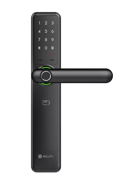 Solity Digital Mortise Lock With Fingerprint Password RFID Card Emergency Key