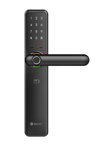 Solity Digital Mortise Lock With Fingerprint Password RFID Card Emergency Key