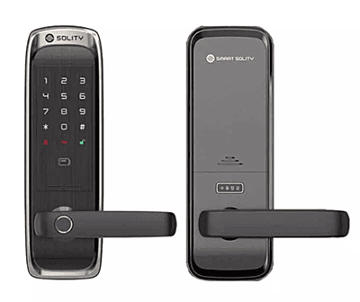 Solity Digital Mortise Lock With Fingerprint Password RFID Card Emergency Key