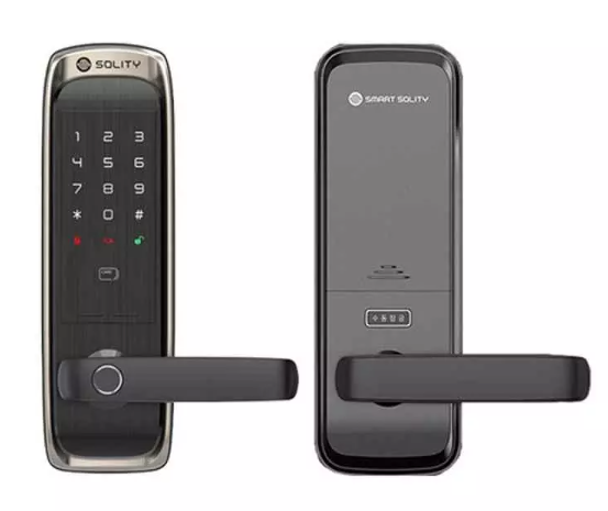 Solity Digital Mortise Lock With Fingerprint Password RFID Card Emergency Key