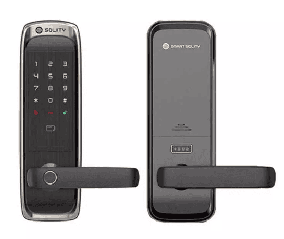 Solity Digital Mortise Lock With Fingerprint Password RFID Card Emergency Key