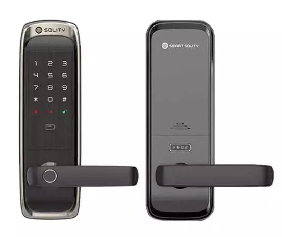 Solity Digital Mortise Lock With Fingerprint Password RFID Card Emergency Key