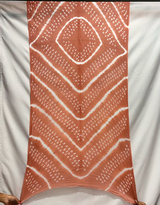 Kala Sanskruti All Over Pecha Color Heavy Cotton Satin Bandhani Dress 2.5 M (Each Piece) Elegant Traditional Wear Dress Material for Women