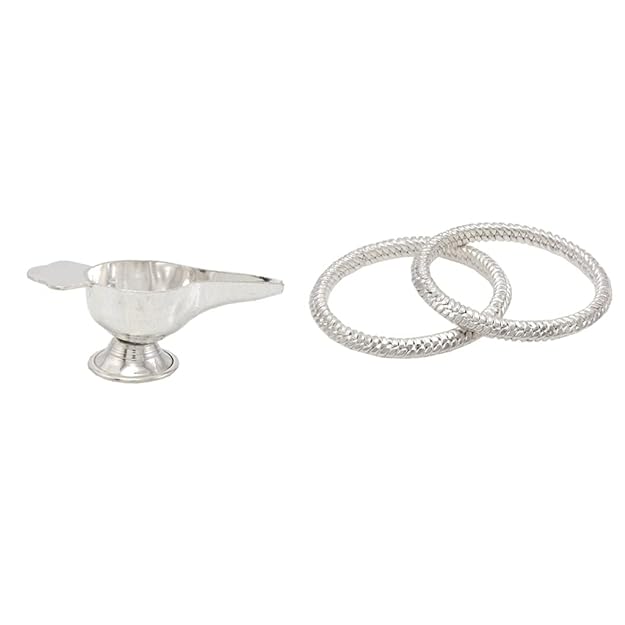 Sterling Silver Gift set for Baby (Anklets/kappu kolusu, Feeder/Paladai)
