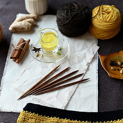 Ginger double point needles ( 20 cm / 8 inches ) Ginger double point needles ( 20 cm / 8 inches )