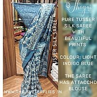PURE TUSSER SILK SAREE ssgSTUS22503