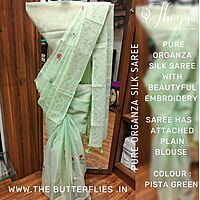 PURE ORGANZA SILK SAREE KCVSORZ22344