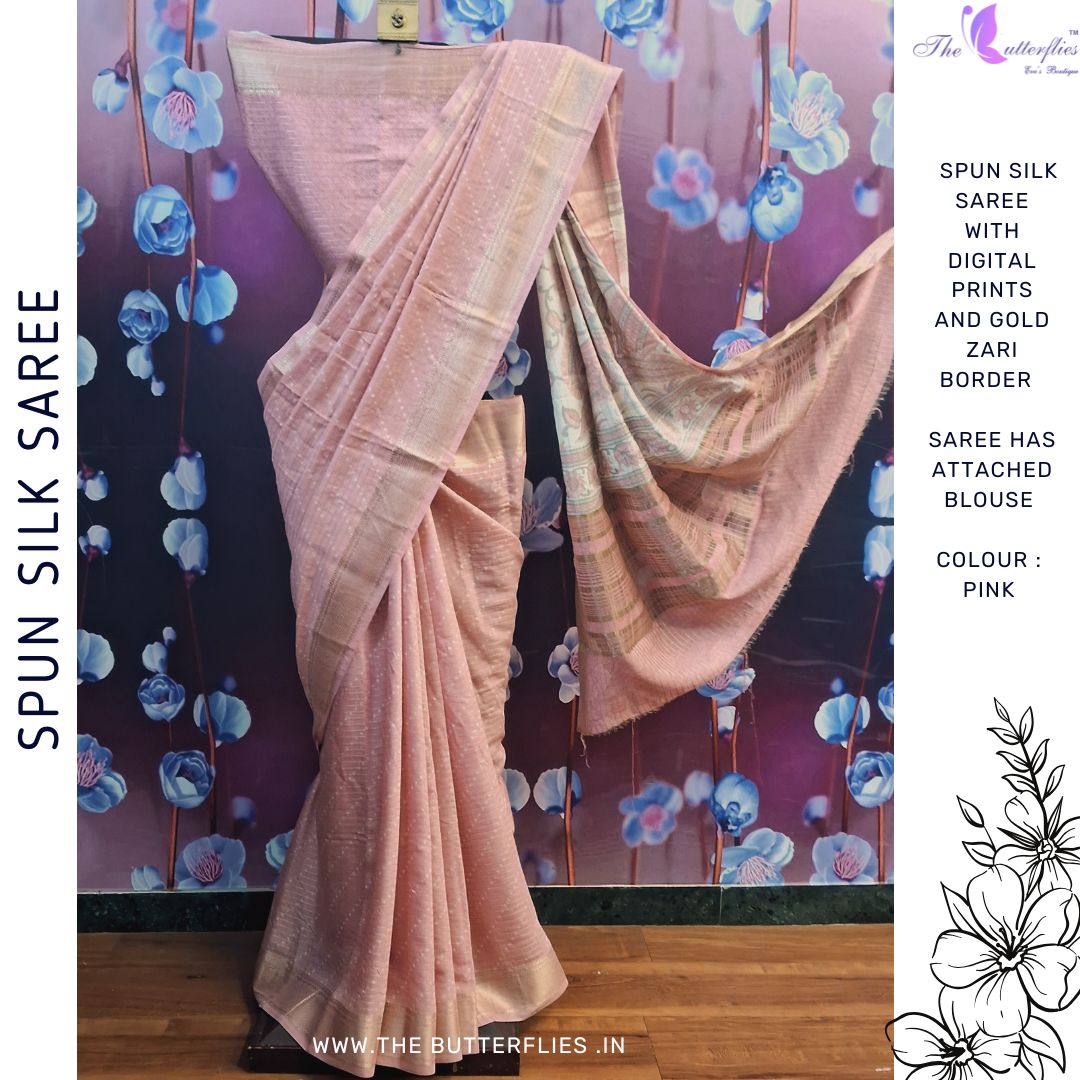 BEAUTIFUL SPUN SILK SAREE  SRCSFSC24527