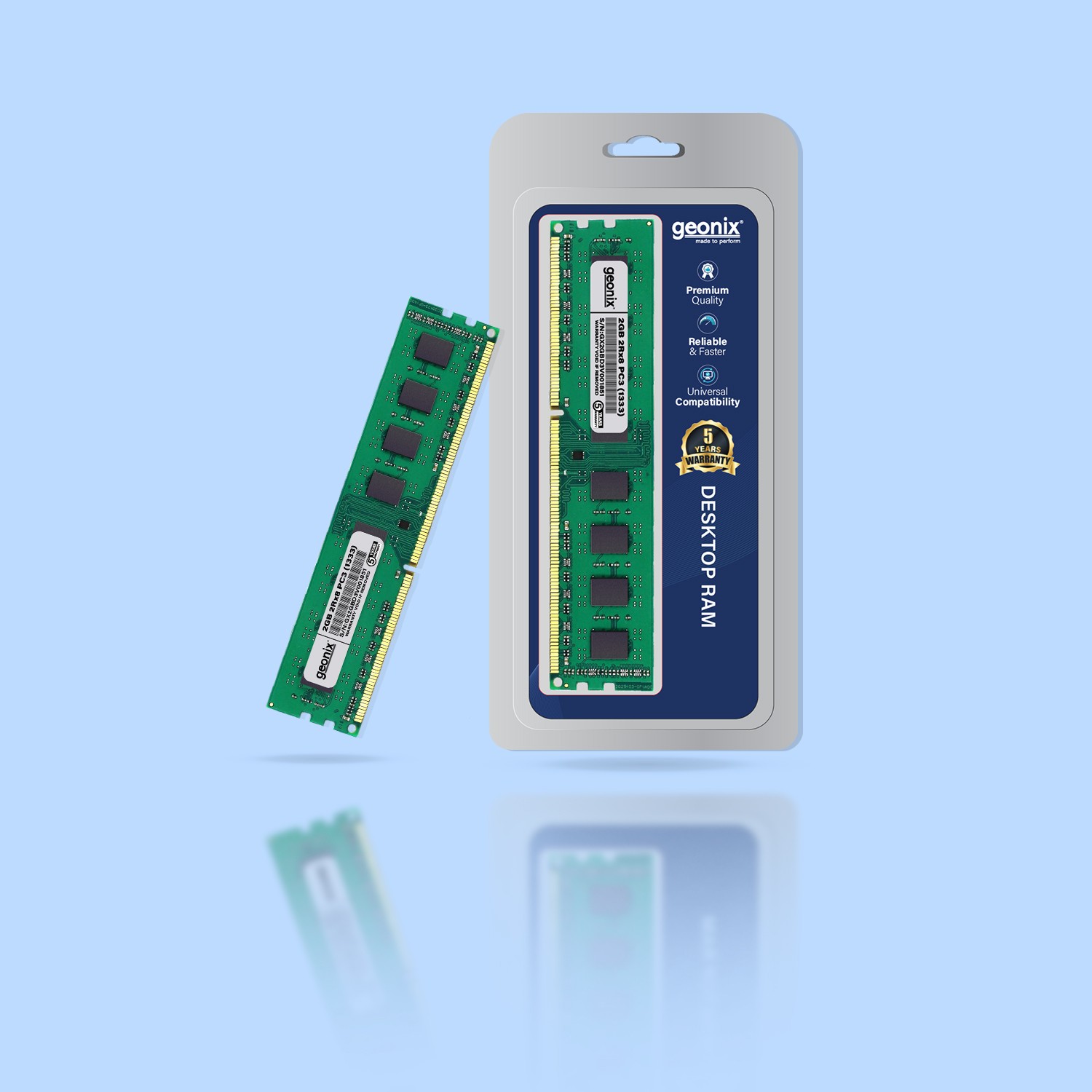 Geonix Desktop RAM 2GB DDR3- 1333mhz