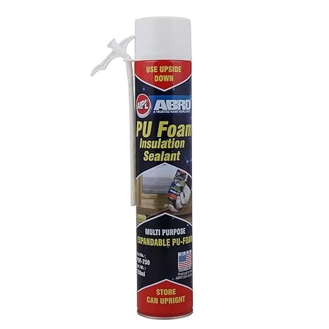 ABRO PUF-750 Multipurpose Expandable PU Foam Insulation Sealant Spray for Window, Tile, Door & AC Gaps (750ml)