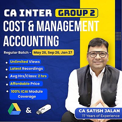 CA Inter Cost and Management Accounting (Group 2) By CA Satish Jalan