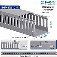 60mm X 60mm X 100mm PVC FRLS Cable Tray
