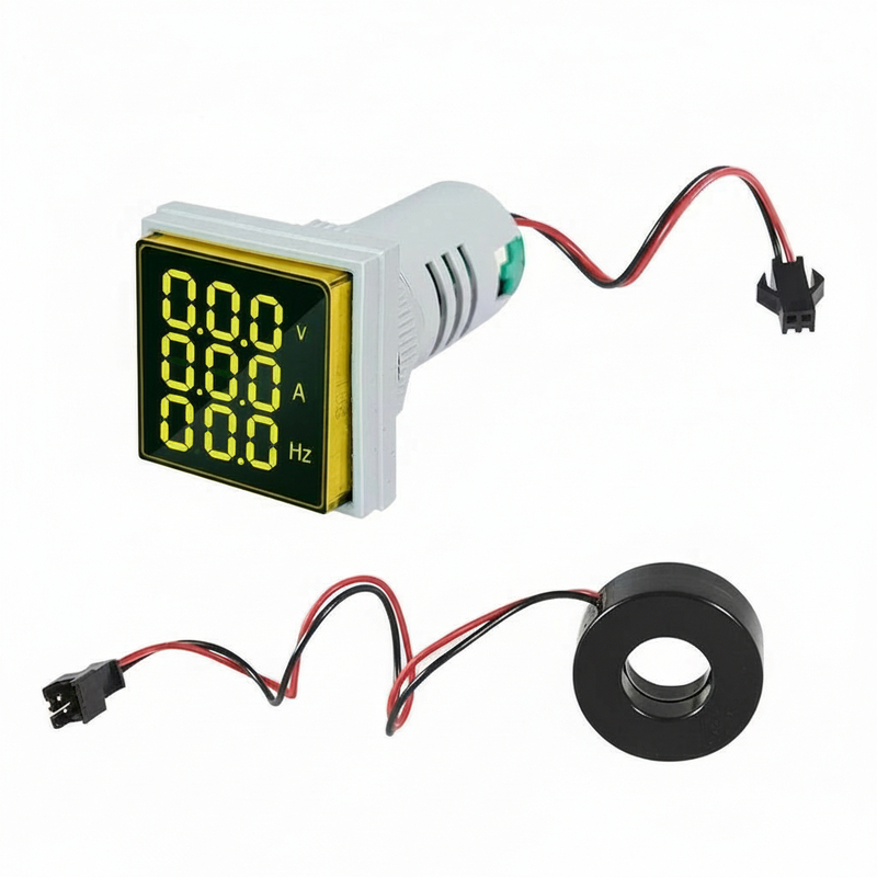AC Voltage Current Frequency LED Display Meter 500V, 0-100A,0-50Hz (RED)