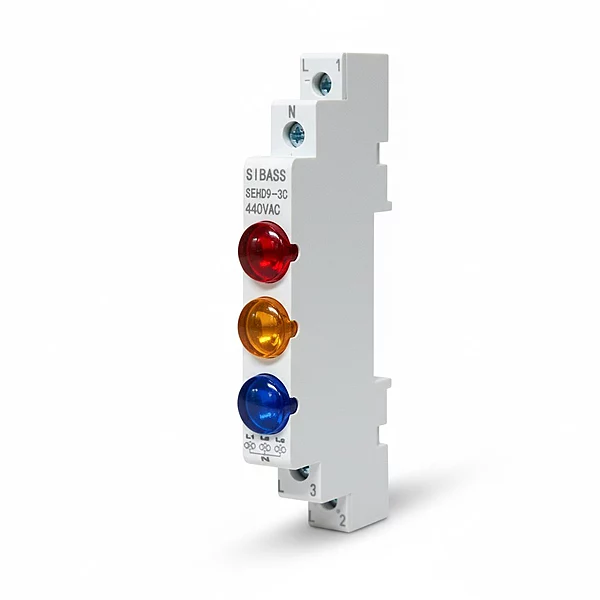 3Phase Indicator slim model for 3 Phase Supply Din rail mountable - Type2