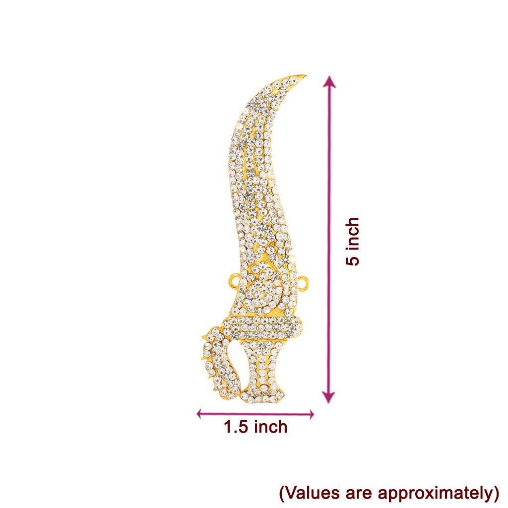 Gold-Plated Hindu Deity Sword/Knife Alangaram – Divine Ornament