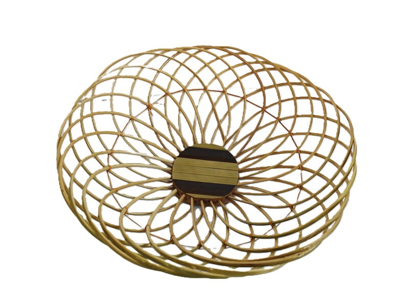 Handmade Round shaped Fruit basket made of bamboo || for home decor and keeping fruits
