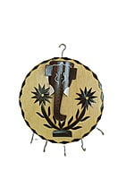 Handmade Round Shaped Lord Ganesh Key Hanger made of bamboo || home and office