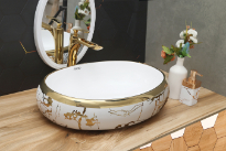 DTT-1130 Gold Designer Table Top Basin 24" x 17" x 6" Inch