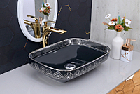 DTT-1162 Silver Designer Table Top Basin 20" x 14" x 5" Inch