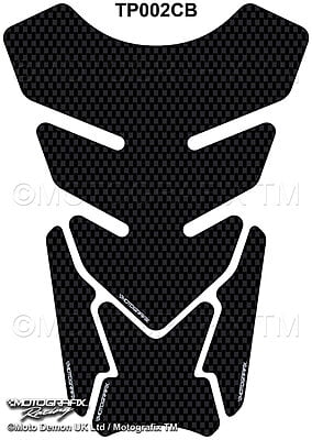 Motografix Universal Plain Carbon Fibre Quadra Motorcycle Tank Pad Protector Motografix 3D Gel