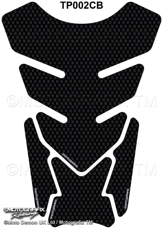 Motografix Universal Plain Carbon Fibre Quadra Motorcycle Tank Pad Protector Motografix 3D Gel Motografix Universal Plain Carbon Fibre Quadra Motorcycle Tank Pad Protector Motografix 3D Gel