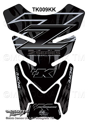 Motografix Kawasaki Series Black Motorcycle Tank Pad Protector 3D Gel (TK009KK)