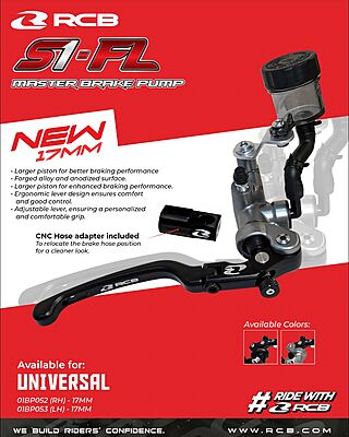 RCB Forged Master Brake Pump (S1-FL RH 17MM)
