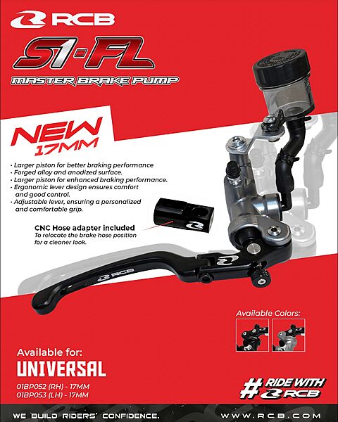 RCB Forged Master Brake Pump (S1-FL RH 17MM)