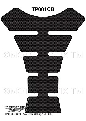 Motografix Universal Plain Carbon Fibre Motorcycle Tank Pad Protector Motografix 3D Gel (TP001CB)